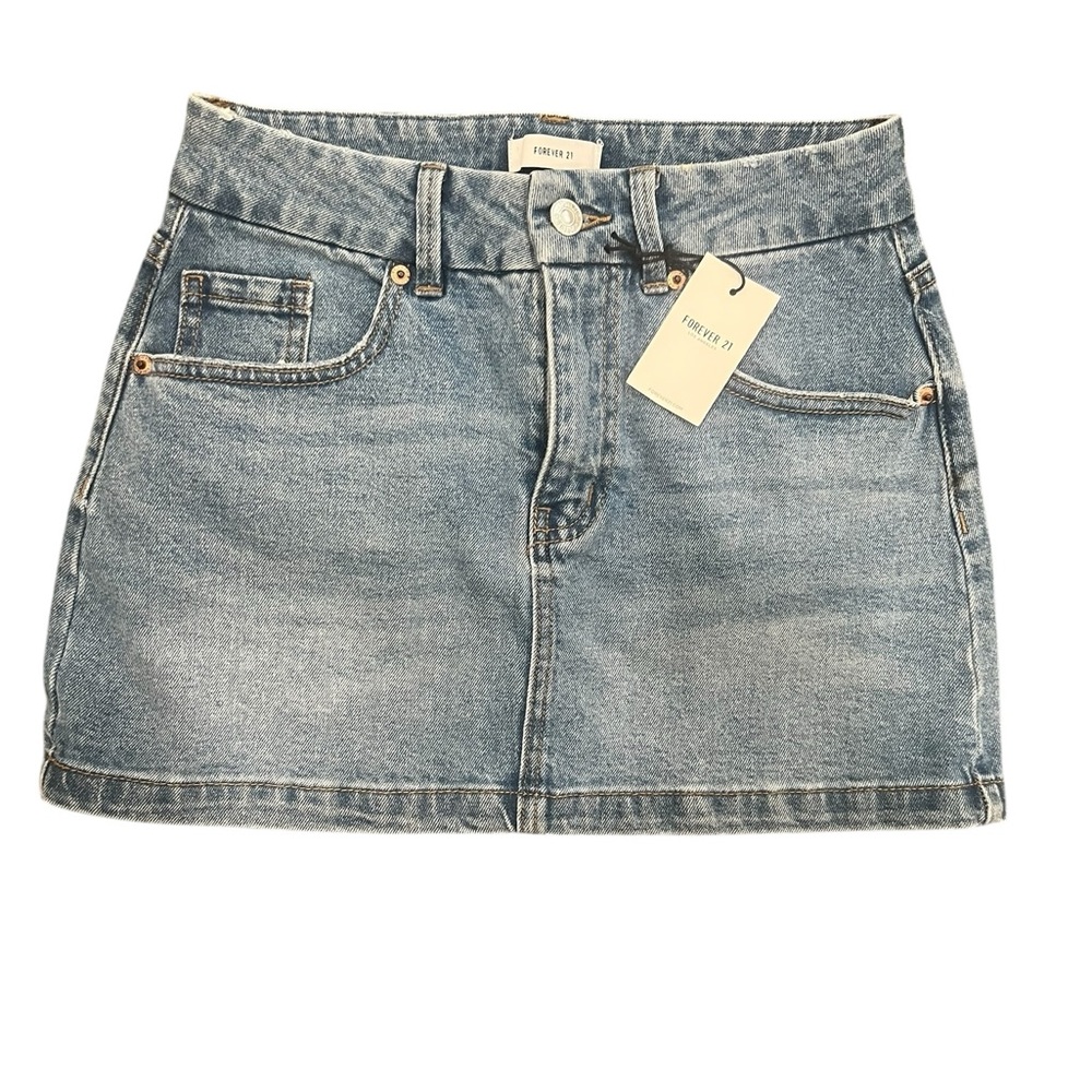 Medium Wash Blue Jean Mini Skirt - Size Small - NWT